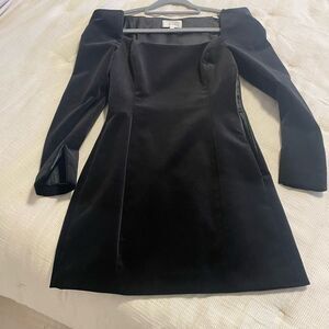 ALC black velvet mini dress, size 0
